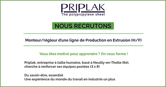 nous recrutons - Monteur-Extrusion